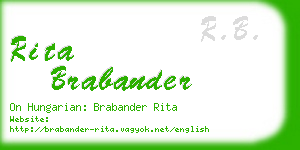 rita brabander business card